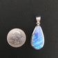 Native American Navajo Blue Opal Inlay Pendant | Sterling Silver | 1.75" | 1124