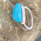 Navajo Blue Turquoise Ring | Sterling Silver | Sz 5 | Authentic Native American Handmade | 10363