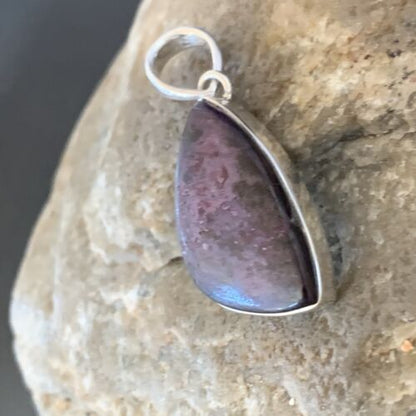 Southwestern Navajo Purple Sugilite Pendant | Sterling Silver | 1.25" | 10938
