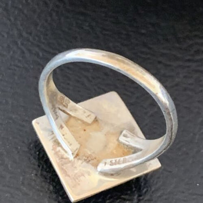 Native American Women's Navajo Blue Kingman Turquoise Inlay Ring | Sz 7 | 13173