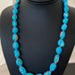 Navajo Sleeping Beauty Turquoise Beads Necklace | Sterling Silver Pearls | Authentic Native American Handmade | 00800