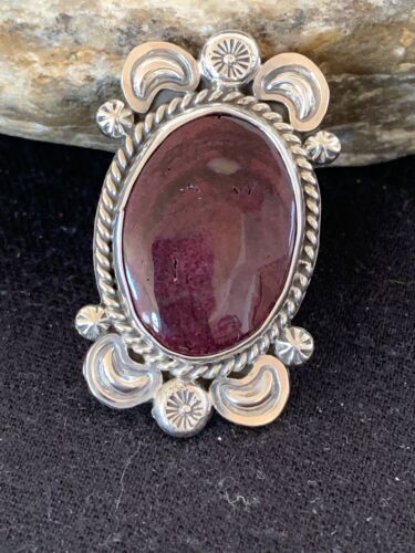 Southwestern Men's Sterling Silver Purple Spiny Oyster Ring | Sz 8.5 | 427