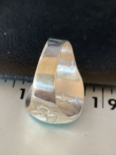 Navajo Blue Kingman Turquoise Ring | Sterling Silver | Sz 11 | Authentic Native American Handmade | 14145