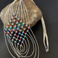 Multi-Color Liquid Silver Heishi Necklace | 7 Strand Sterling Silver Tubes | 18" | 12624