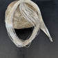 Liquid Heishi Necklace | 50 Strands Sterling Silver | 28" Silver Tubes | Authentic Native American Handmade | 14707