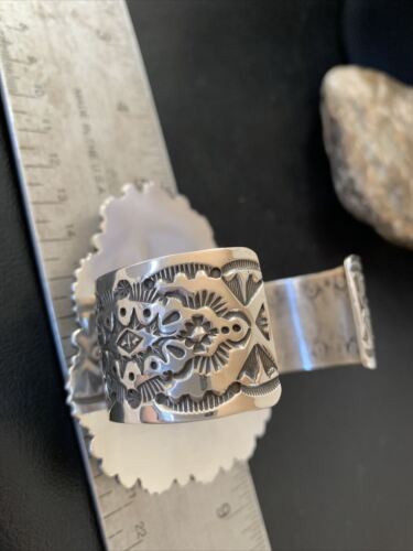 Native American Men's Wild Horse Turquoise Cuff Bracelet | Navajo Sterling Silver | 1416