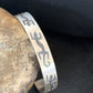Navajo Gecko Lizard Stamped Cuff Bracelet | Sterling Silver | Authentic Native American Handmade | 12827