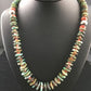 Native American Navajo Green Turquoise Spiny Necklace | Sterling Silver | 28" | 10060