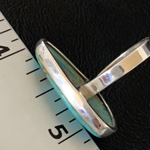 Navajo Blue Kingman Turquoise Ring | Sterling Silver | Sz 8 | Authentic Native American Handmade | 12796