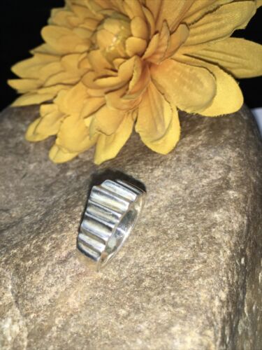 Native American Navajo Folded Sterling Silver Ring | Sz 7.5 | 10920