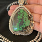 Navajo Green Spiderweb Turquoise Pendant Necklace | Sterling Silver | Authentic Native American Handmade | 2983