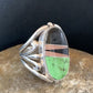Native American Gaspeite, Onyx & Opal Inlay Ring | Sterling Silver | Sz 7 | 01488
