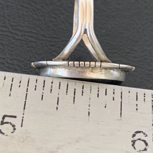 Southwestern Men's Old Pawn Navajo Black Onyx Ring | Sterling Silver | Sz 6 | 10408