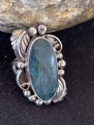 Navajo Blue Lapis Ring | Sterling Silver | Sz 9 | Authentic Native American Handmade | 1207