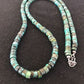 Navajo Turquoise Heishi Bead Necklace | 7mm | Sterling Silver | Authentic Native American Handmade | 31" | 3725
