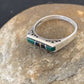 Native American Women's Navajo Green Malachite Onyx Inlay Ring | Sz 7 | 11153