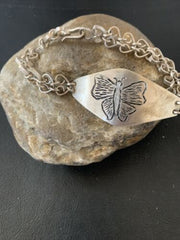 Vintage Navajo Sterling Silver Butterfly Link Bracelet | Authentic Native American Handmade | 1467