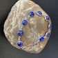Minimalist Navajo Blue Lapis Lazuli Link Bracelet | Sterling Silver | 7.5" | 12655