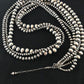 Navajo Pearls Sterling Silver Bead Necklace | 60" 3-Strand | Native American Handmade | 93960