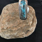 Native American Navajo Handmade Blue Turquoise Ring | Sterling Silver | Sz 8