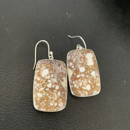 Southwestern Women's Navajo Wild Horse Earrings Set | Sterling Silver | Authentic Native American Handmade | 12030