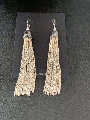 Old Pawn Southwestern Chandelier Dangle Earrings | Sterling Silver | 1" | 12990