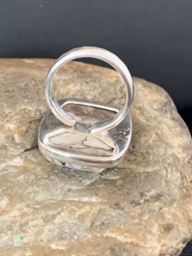 Native American Women's Navajo Wild Horse Turquoise Ring | Sterling Silver | Sz 7 | 10501
