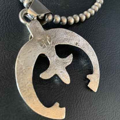 Navajo White Buffalo Turquoise & Spiny Oyster Naja Pendant | Sterling Silver | Authentic Native American Handmade | 13647