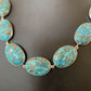 Navajo Blue Mojave Turquoise Pendant Necklace | Sterling Silver | 18" | Authentic Native American Handmade | 11635