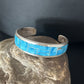 Native American Women's Blue Sleeping Beauty Turquoise Inlay Cuff Bracelet | Sterling Silver | 14321