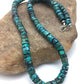 Southwestern Turquoise Heishi Bead Necklace | 9mm | 20" | Sterling Silver | 3672