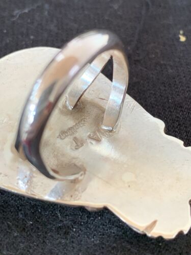 Southwestern Navajo Blue Royston Turquoise Ring | Sterling Silver | Sz 9 | 552