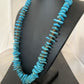 Authentic Native American Navajo Pearl Sterling Silver Shell Turquoise Nugget Necklace | 24" | 00817