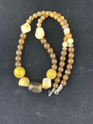 Southwestern Chunky Sterling Silver Necklace | Faceted Jasper Quartz | 20" | 10079