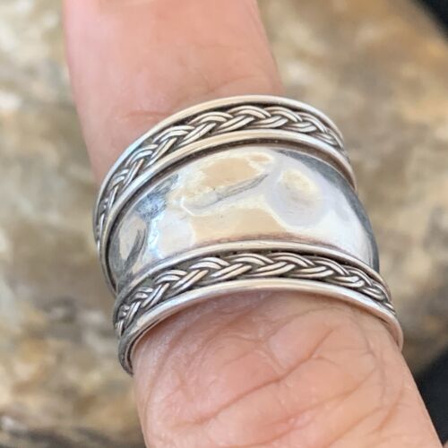 Navajo Men's Band Ring | Sterling Silver | Sz 7 | Authentic Native American Handmade | 10409