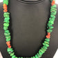 Spiny Green Magnesite Navajo Sterling Silver Necklace | 20" | Southwestern Handmade | 8069