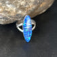 Navajo Blue Opal Inlay Band Ring | Sz 6 | Authentic Native American Handmade | 14702