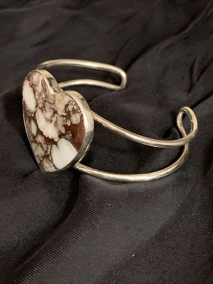 Native American Women's Wild Horse Turquoise Cuff Bracelet | Sterling Silver | Handmade | 10496