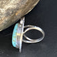 Navajo Blue Turquoise #8 Ring | Sterling Silver | Sz 8.5 | Authentic Native American Handmade | 14283