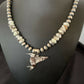 Navajo Hummingbird Inlay Necklace Pendant | Sterling Silver | Wild Horse Turquoise Inlay | 11345