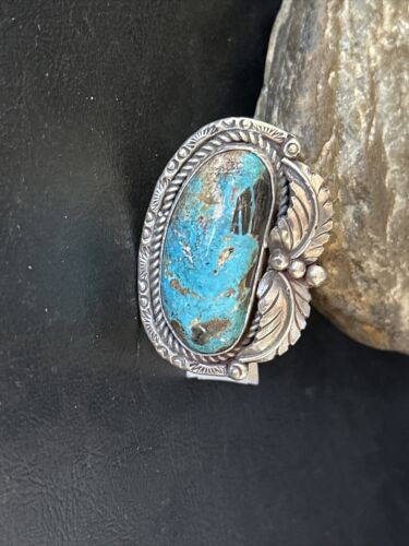 Sterling Silver Blue Kingman Turquoise Ring | Sz 10.5 | 00124