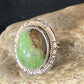 Navajo Green Gaspeite Ring | Sterling Silver | Sz 8.5 | Authentic Native American Handmade | 13780