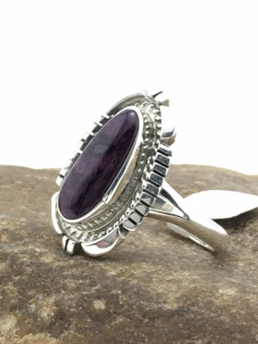 Navajo Purple Spiny Oyster Ring | Sterling Silver | Sz 9.75 | Authentic Native American Handmade | 4532