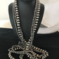 Navajo Pearls Sterling Silver Bead Necklace | 60" 3-Strand | Native American Handmade | 93960