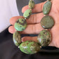 Navajo Sterling Silver Graduated Green Nugget Turquoise Necklace | Authentic Native American | 21" | 10725