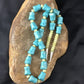 Navajo Blue Turquoise Spiny Oyster Necklace | Sterling Silver | 19" | Authentic Native American Handmade | 10121