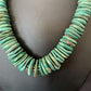 Navajo Green Turquoise Necklace | Graduated Sterling Silver | 19" | Authentic Native American Handmade | 11705