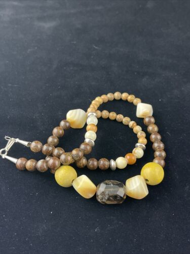 Southwestern Chunky Sterling Silver Necklace | Faceted Jasper Quartz | 20" | 10079