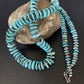 Navajo Natural Turquoise & Spiny Oyster Necklace | Sterling Silver | Authentic Native American | 32" | 13248