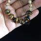 Women's Graduated Tigers Eye & Picture Jasper Necklace | Sterling Silver | Authentic Native American | 21"